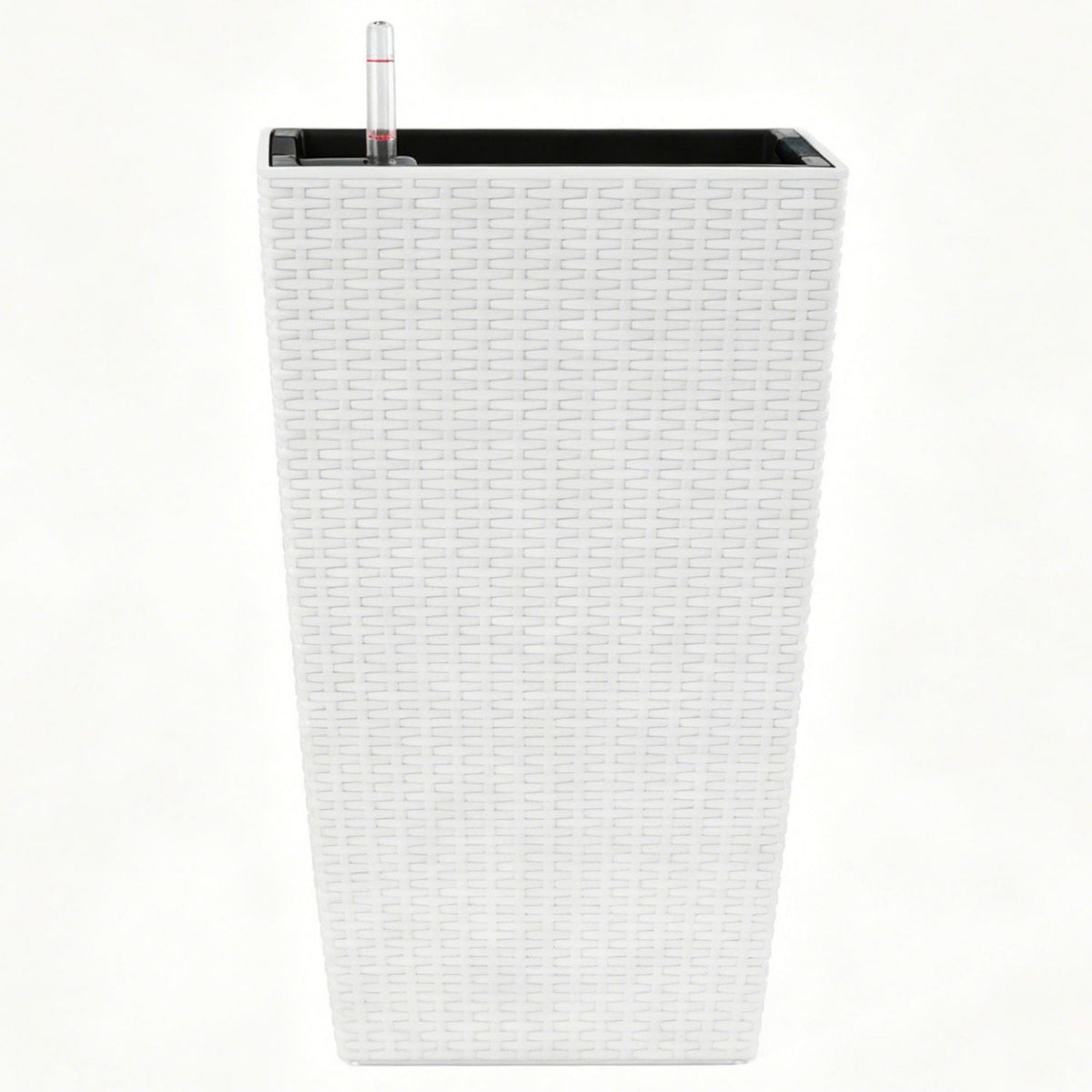 Square Large Planter With Automatic Watering System For Home And Garden (Set of 2) - White
